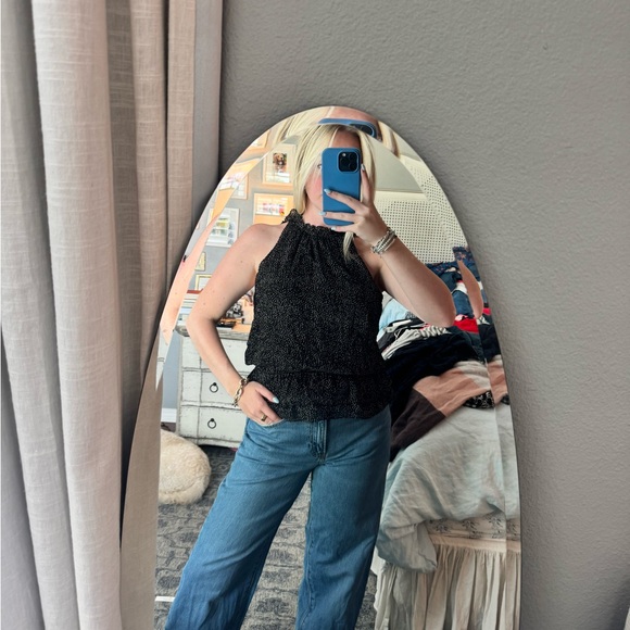 Ramy Brook Textured Black Halter Top - Picture 1 of 4